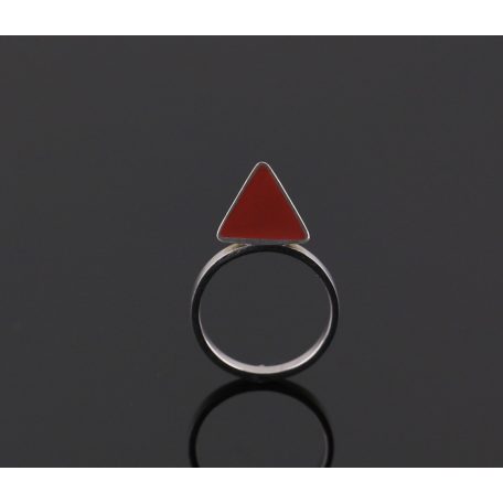 Háromszög gyűrű - piros