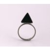 Háromszög gyűrű - fekete