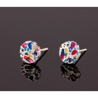 Kerek multikolor fülbevaló