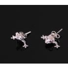 Szerencsehozó béka fülbevaló rubinnal