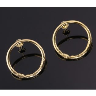 Aranyozott kör fülbevaló